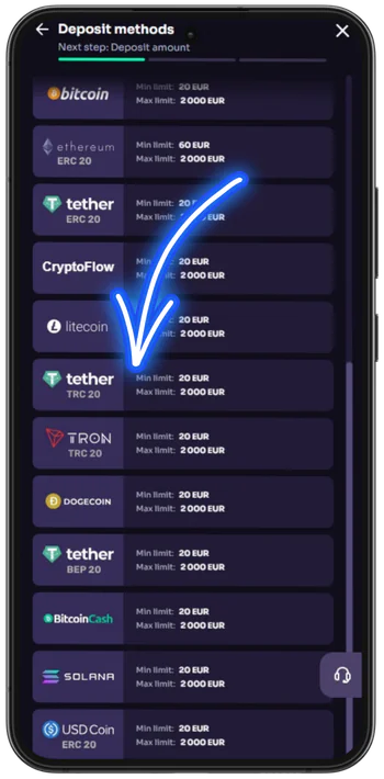 Crypto Casinos Tether-Netzwerke in der Kasse